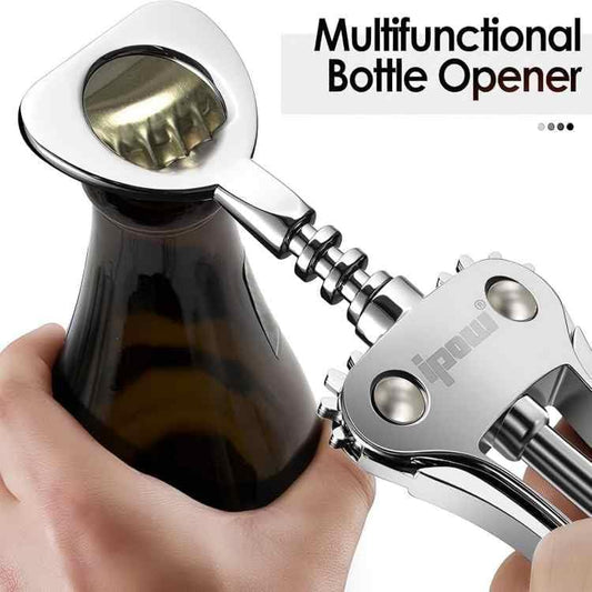 Wine Bottle Opener, Solid Zinc Alloy Corkscrew, Effortless Cork Removal