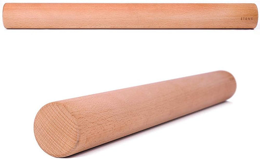 Etens Rolling Pin 17.3Inch, Professional Dowel Wood Rolling Pins for Baking Pasta Pizza Pie and Cookie, Wooden Dough Roller Pin (Straight Style, Large 1.73 Inch Diameter)