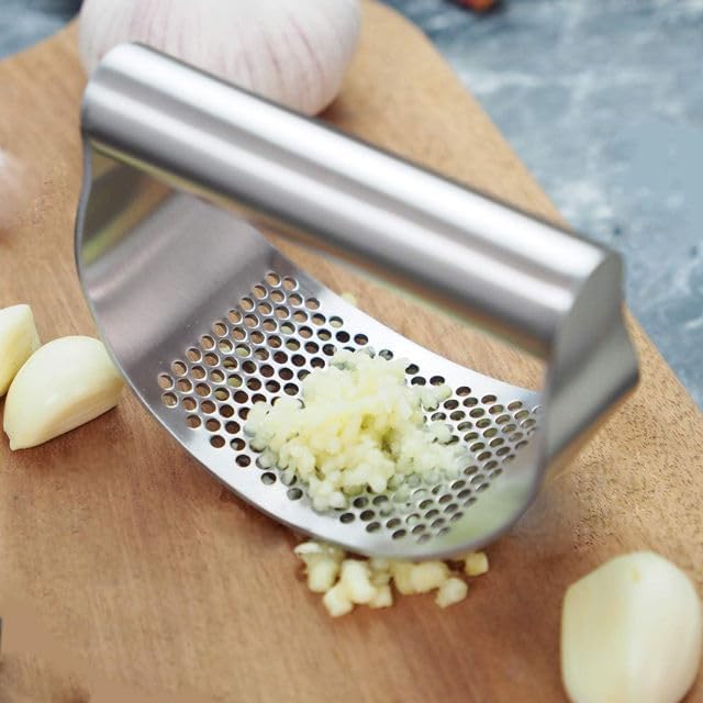 3-in-1 Professional Stainless Steel Garlic Crusher Set