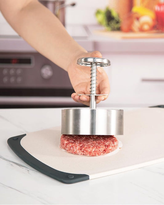 Brigii Burger Press, 5.5" 304 Stainless Steel Hamburger Press Patty Maker