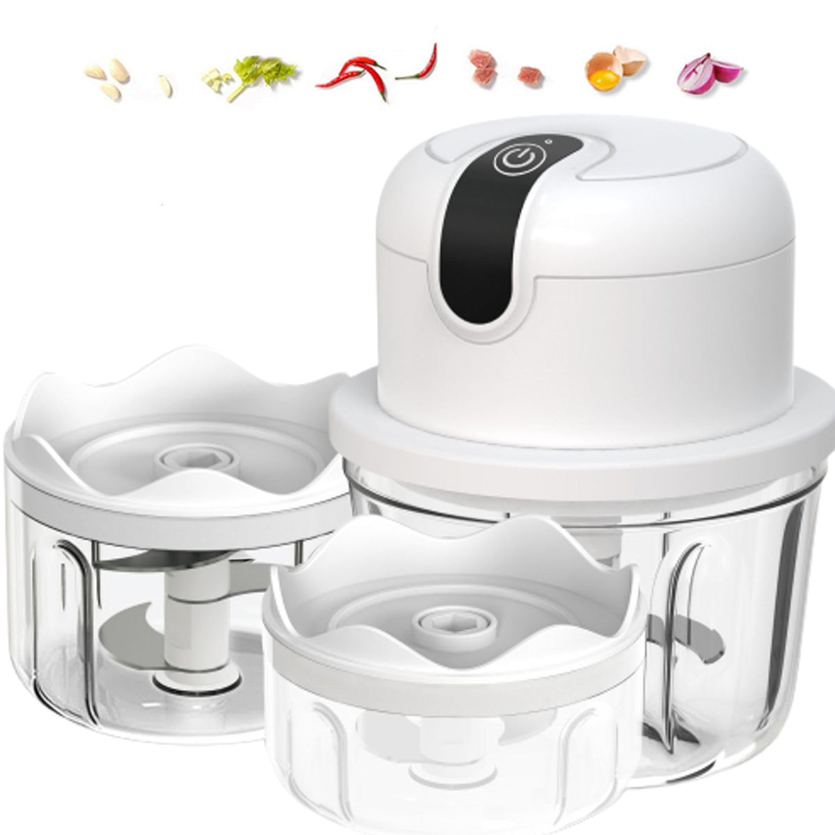 1.5 CUP Garlic Chopper,Electric Mini Food Processor,Portable Onion Chopper