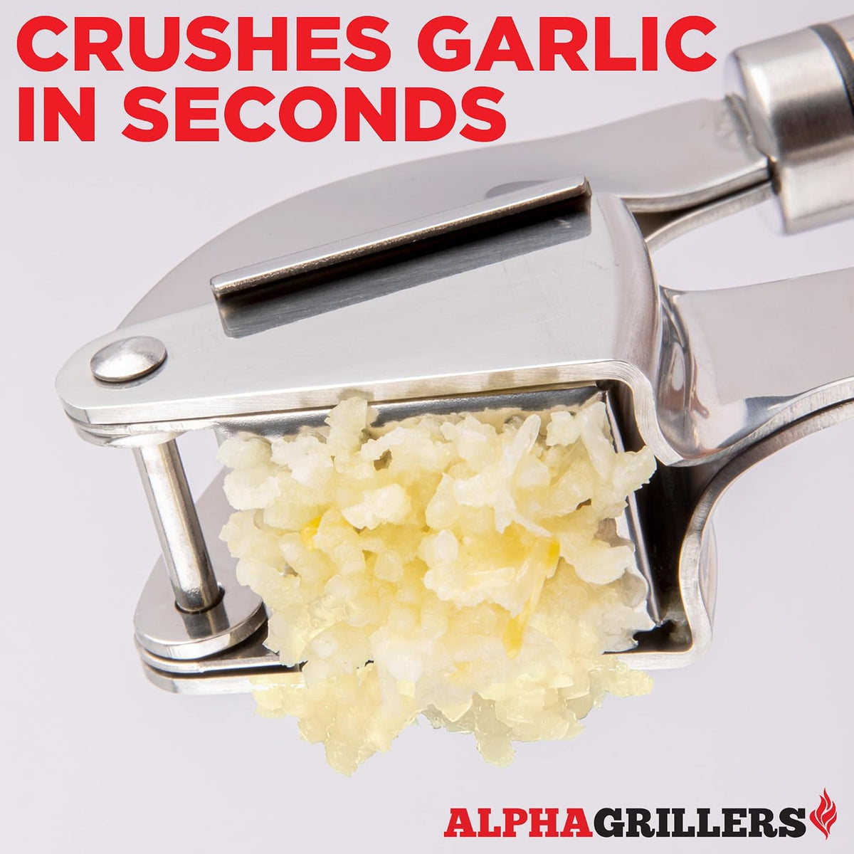 Alpha Grillers Garlic Press Stainless Steel, Mincer, Crusher & Peeler