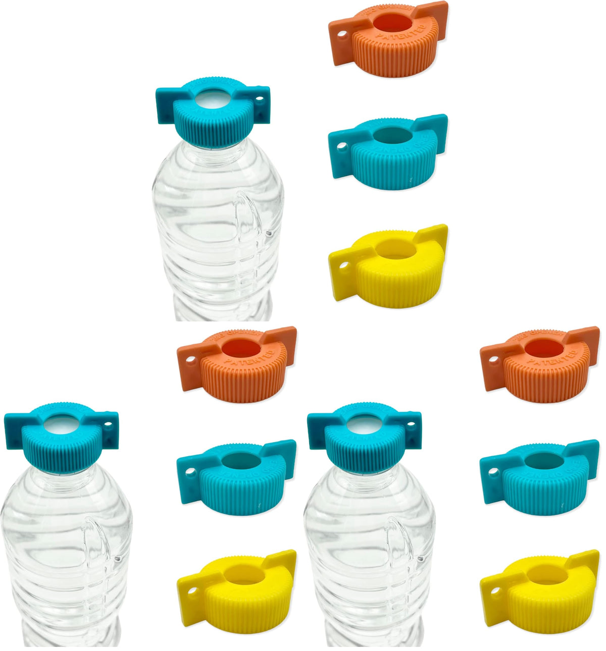 3-Pack WATER BOTTLE Opener ERGO OPENER | Arthritis Sufferers Elderly Seniors Weak Hands | Easy Twist-Off Plastic Bottle Opening Tool Travel On-Go | Carpal Tunnel | MADE in USA