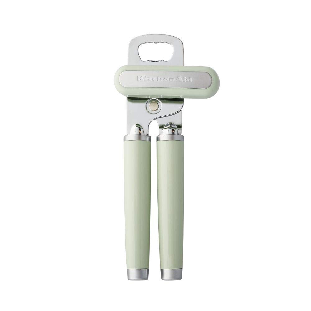 KitchenAid Classic Multifunction Can Opener and Bottle Opener Easy to Use, Razor Sharp Stainless Steel Cutting Wheel, Soft Ergonomic Handles, Mineral Water