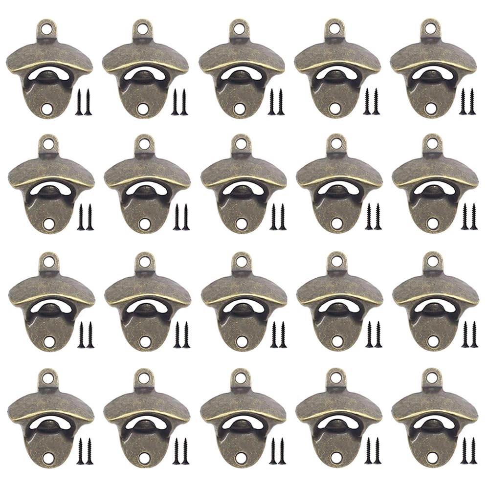 ANSLYQA 20 Pack Bottle Opener Wall Mounted (Bronze)