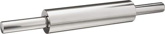 Fox Run Stainless Steel Rolling Pin With Handles, 18" x 2.6" x 2.8" Roller