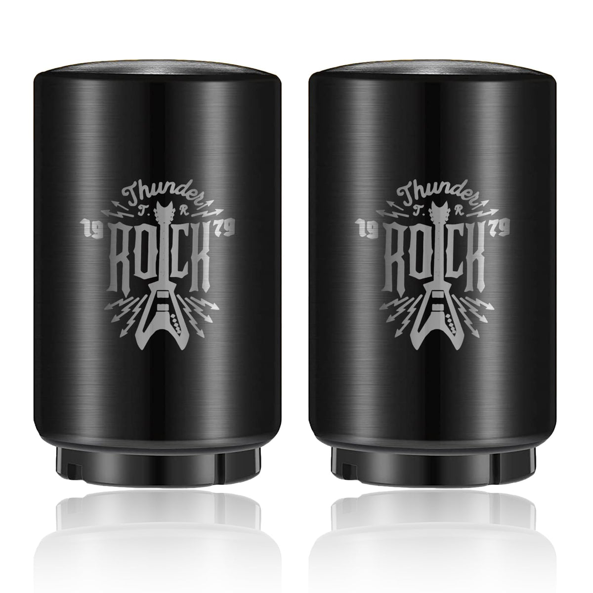2PCS Beer Bottle Opener with Magnetic Cap, Automatic Stainless Steel One-Handed Bottle Cap Opener, Spring Loaded Push&Pop for Kitchen Home Bar Restaurant Household Utensils Destapador de Cerveza
