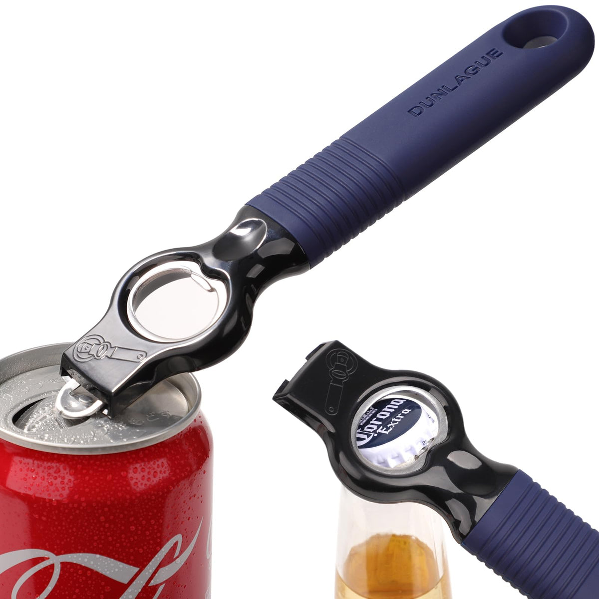 2-Pack Magnetic 2-in-1 Beer Bottle Cap & Soda Can Opener-Purple