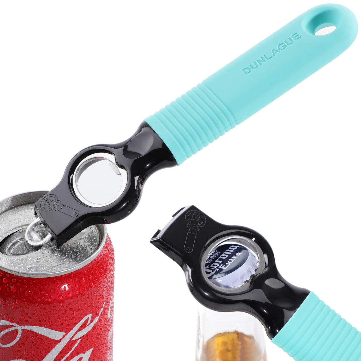 2-Pack Magnetic 2-in-1 Beer Bottle Cap & Soda Can Opener-Purple