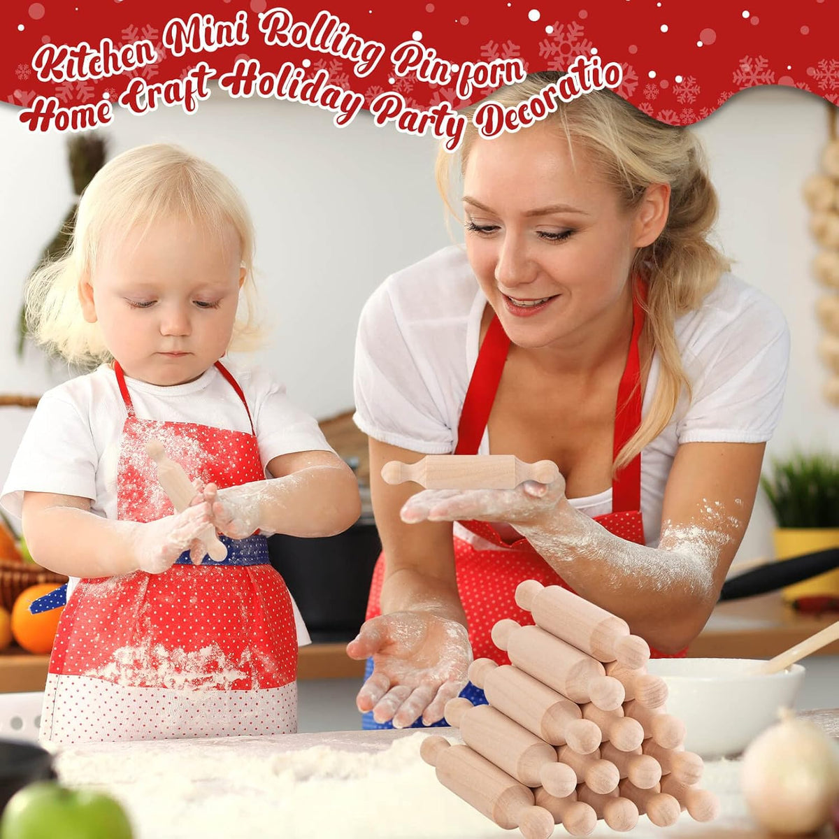 20PCS Mini Wooden Rolling Pins for Crafts