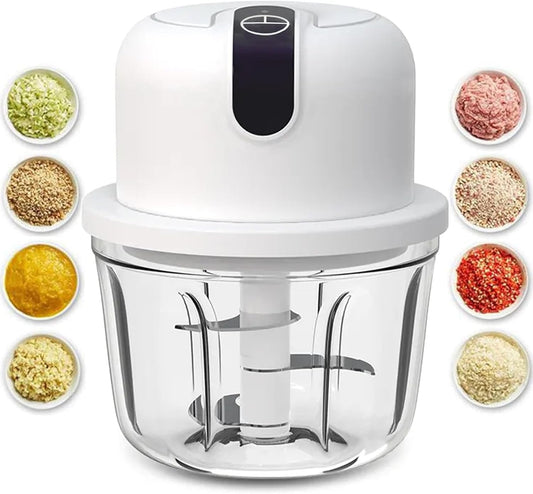 1.5 CUP Garlic Chopper,Electric Mini Food Processor,Portable Onion Chopper