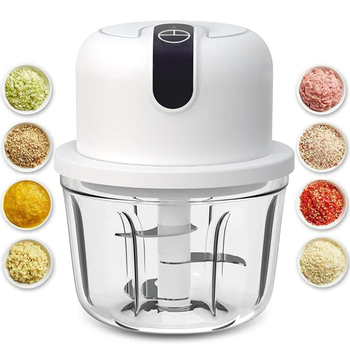 1.5 CUP Garlic Chopper,Electric Mini Food Processor,Portable Onion Chopper