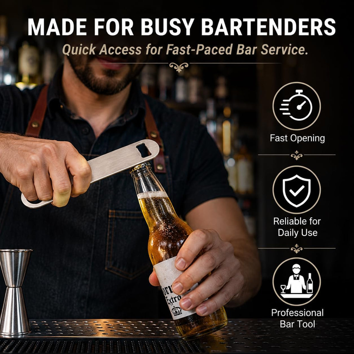 24 Pack Stainless Steel Flat Beer Bottle Opener,7 Inch Portable Bottle Opener, Customizable logo engraving available,Perfect for Kitchen Bar Restaurant Use