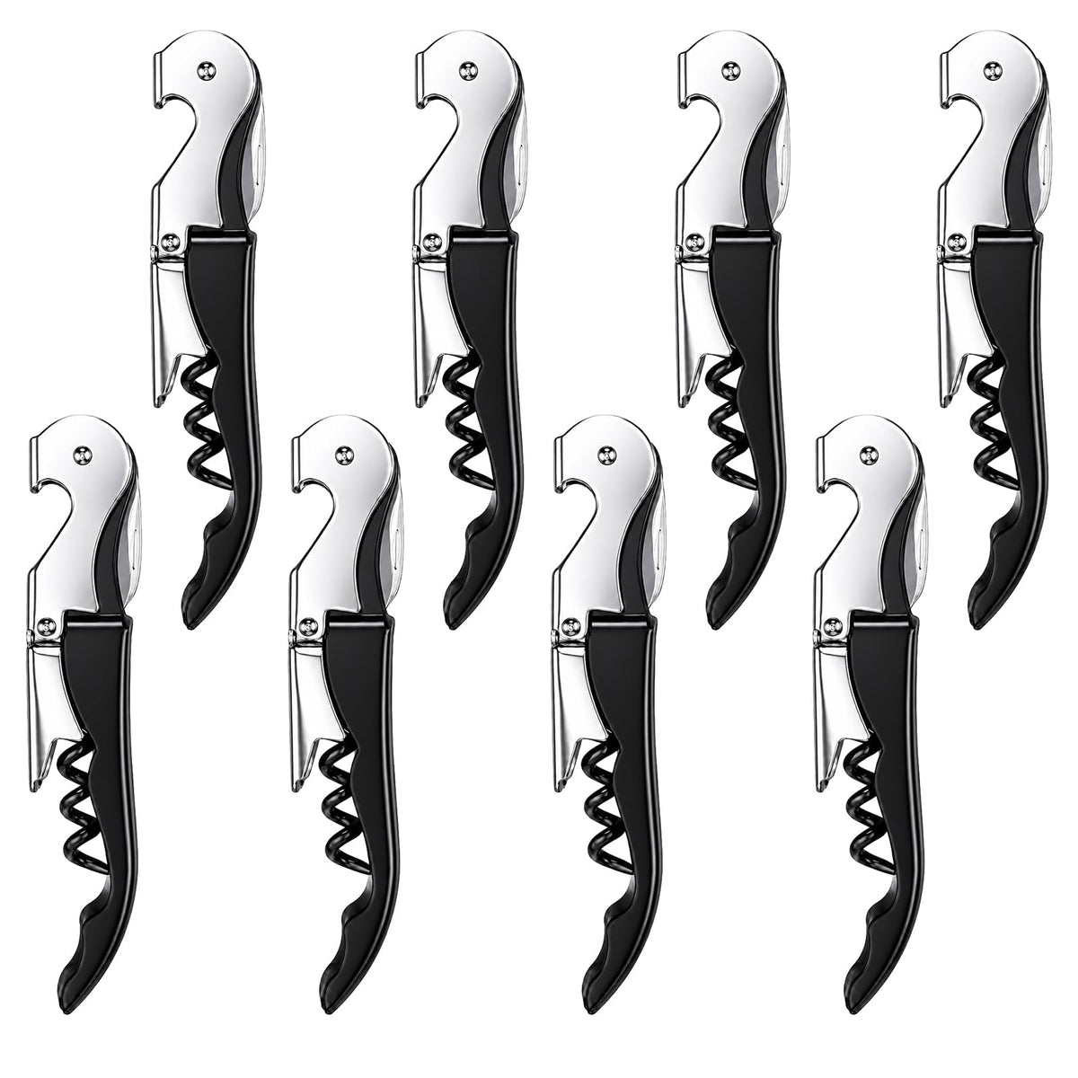 50 Pack Black Wine Key Corkscrew, Stainless Steel Waiter's Opener
